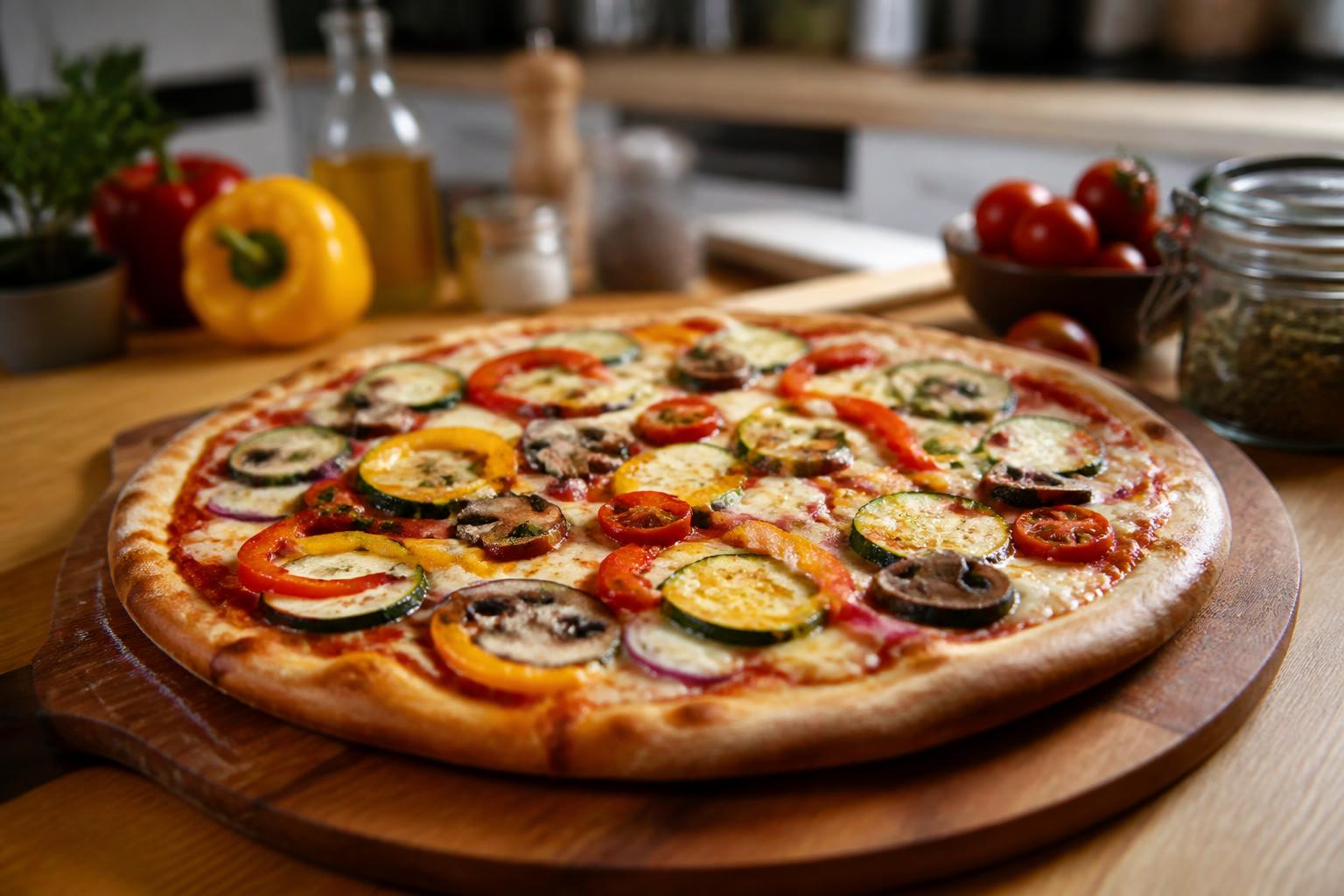 découvrez notre recette de pizza aux légumes, simple et rapide, pour préparer une pizza savoureuse, saine et pleine de fraîcheur. idéale pour un repas équilibré et gourmand.