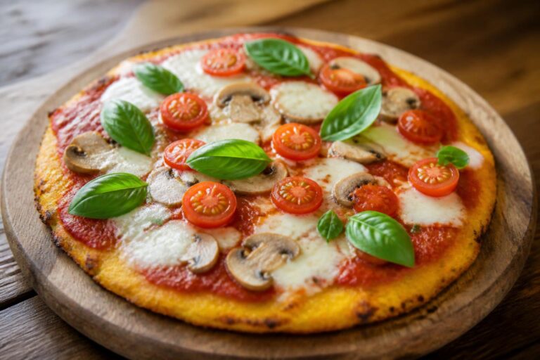 découvrez notre recette de pizza polenta, une alternative savoureuse et originale qui surprendra vos papilles. facile à préparer, elle allie croquant et douceur pour un repas unique.