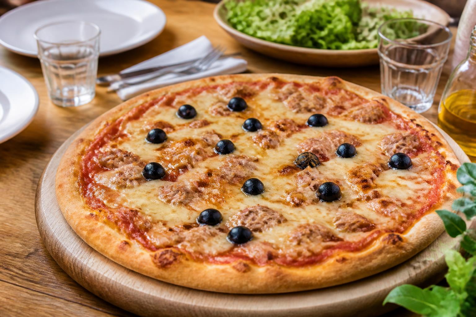 découvrez une recette facile et rapide de pizza au thon et fromage, parfaite pour un repas gourmand à partager en famille ou entre amis.