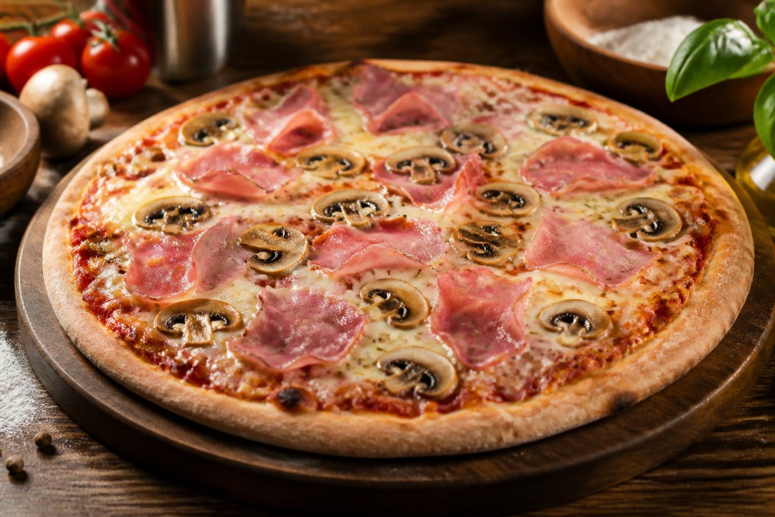 découvrez notre recette facile de pizza jambon fromage champignon, idéale pour un dîner savoureux et rapide à préparer. parfaite pour toute la famille !