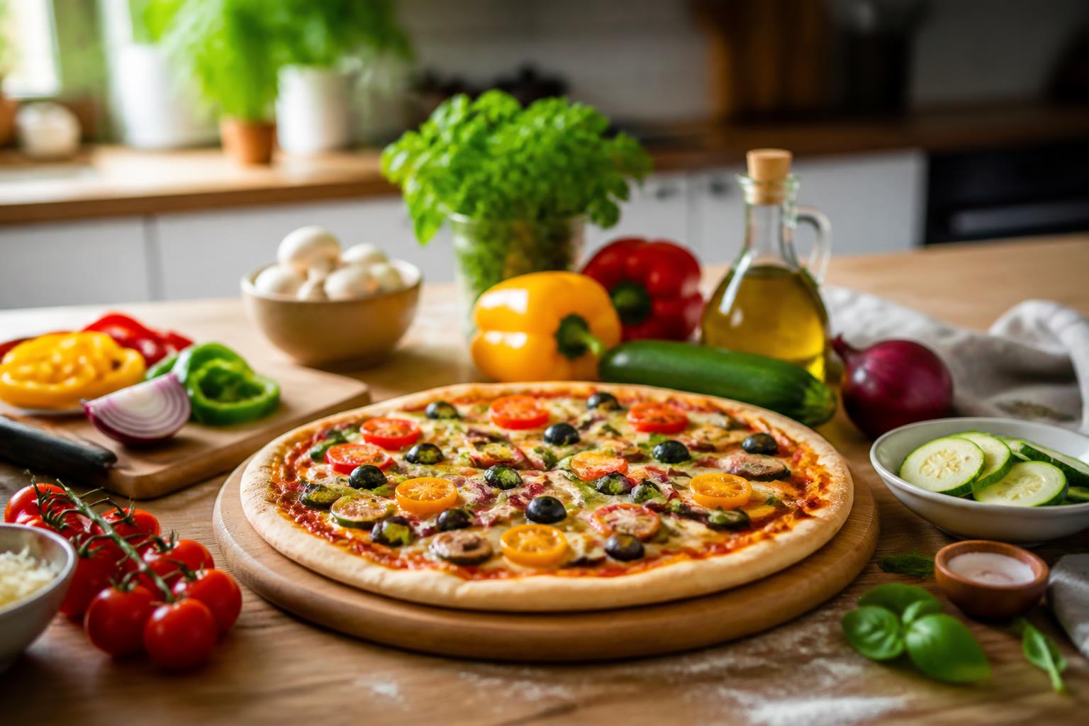 découvrez une recette de pizza végétarienne facile et rapide à préparer chez vous, idéale pour un repas savoureux et sain.