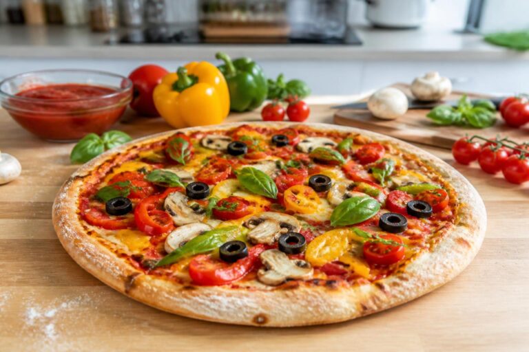 découvrez notre recette facile de pizza végétarienne à réaliser chez vous, pleine de saveurs et d'ingrédients frais pour un repas sain et gourmand.