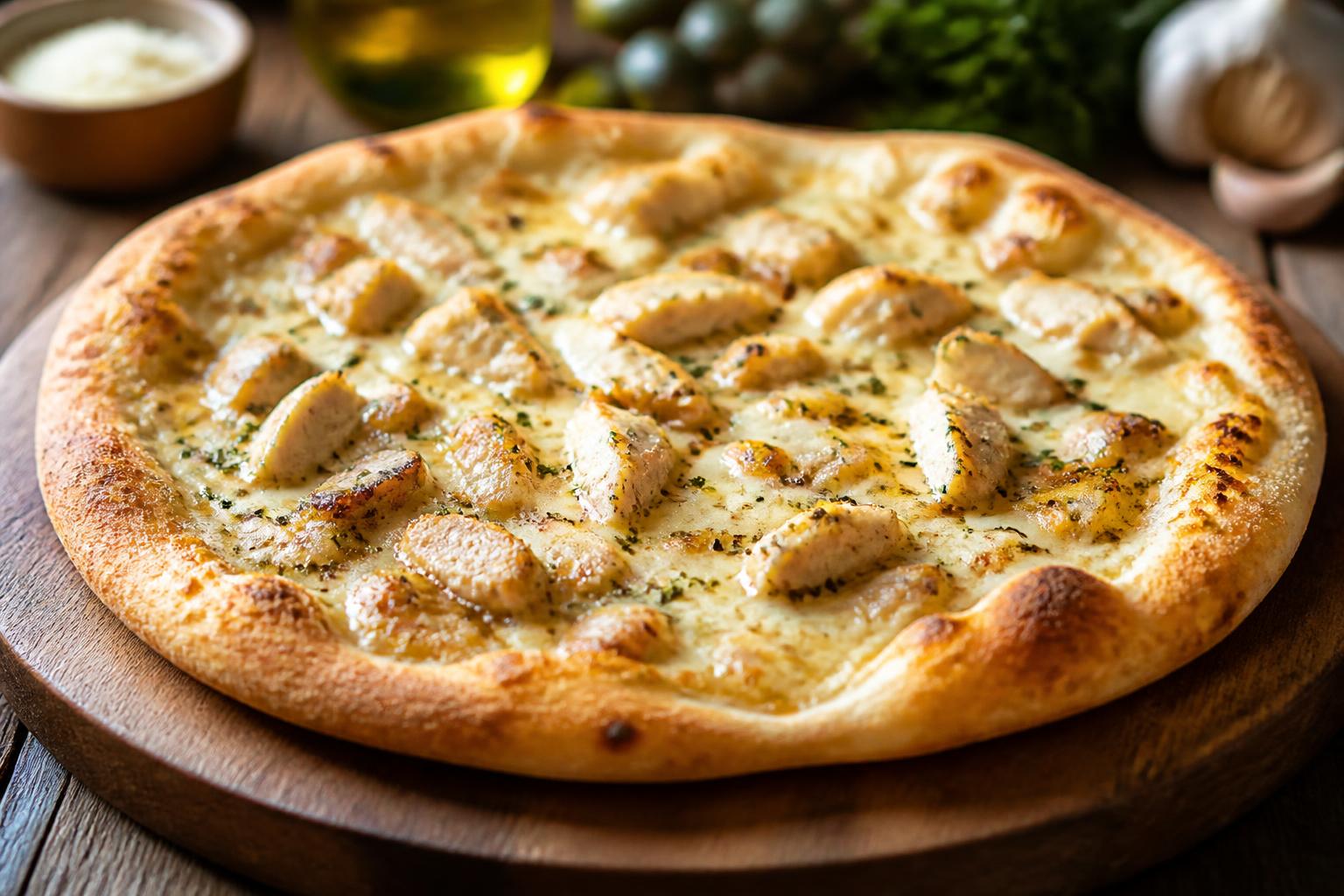 découvrez notre recette de pizza au poulet à la crème fraîche, accompagnée d'astuces pratiques et de variantes gourmandes pour régaler toute la famille.
