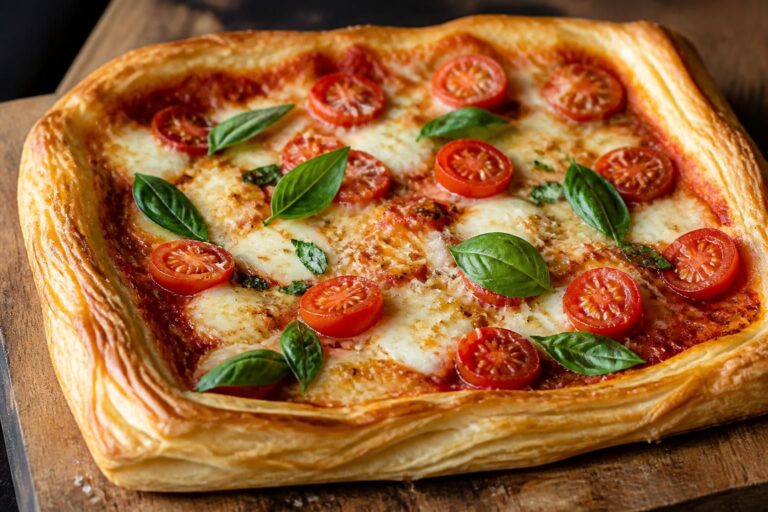 découvrez notre recette facile de pizza à base de pâte feuilletée pour un résultat croustillant et savoureux. un délice rapide à préparer et à partager !