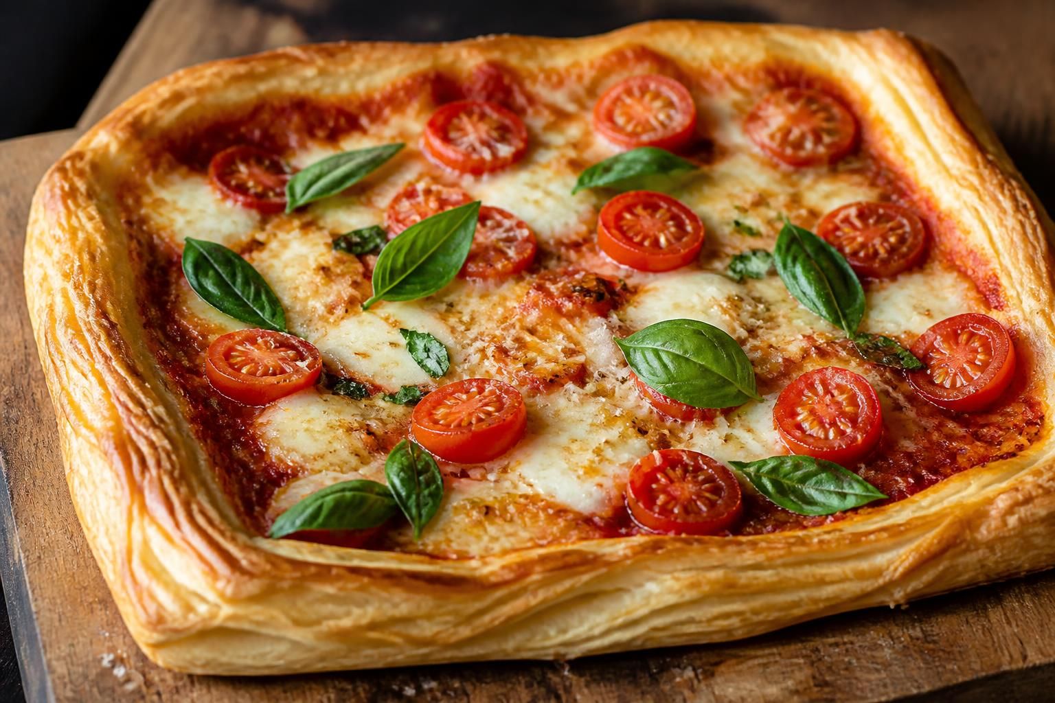 découvrez notre recette facile de pizza à base de pâte feuilletée pour un résultat croustillant et savoureux. un délice rapide à préparer et à partager !