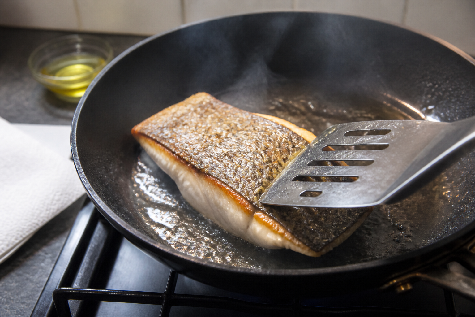 Black bass à la poêle : 8 minutes pour une peau croustillante