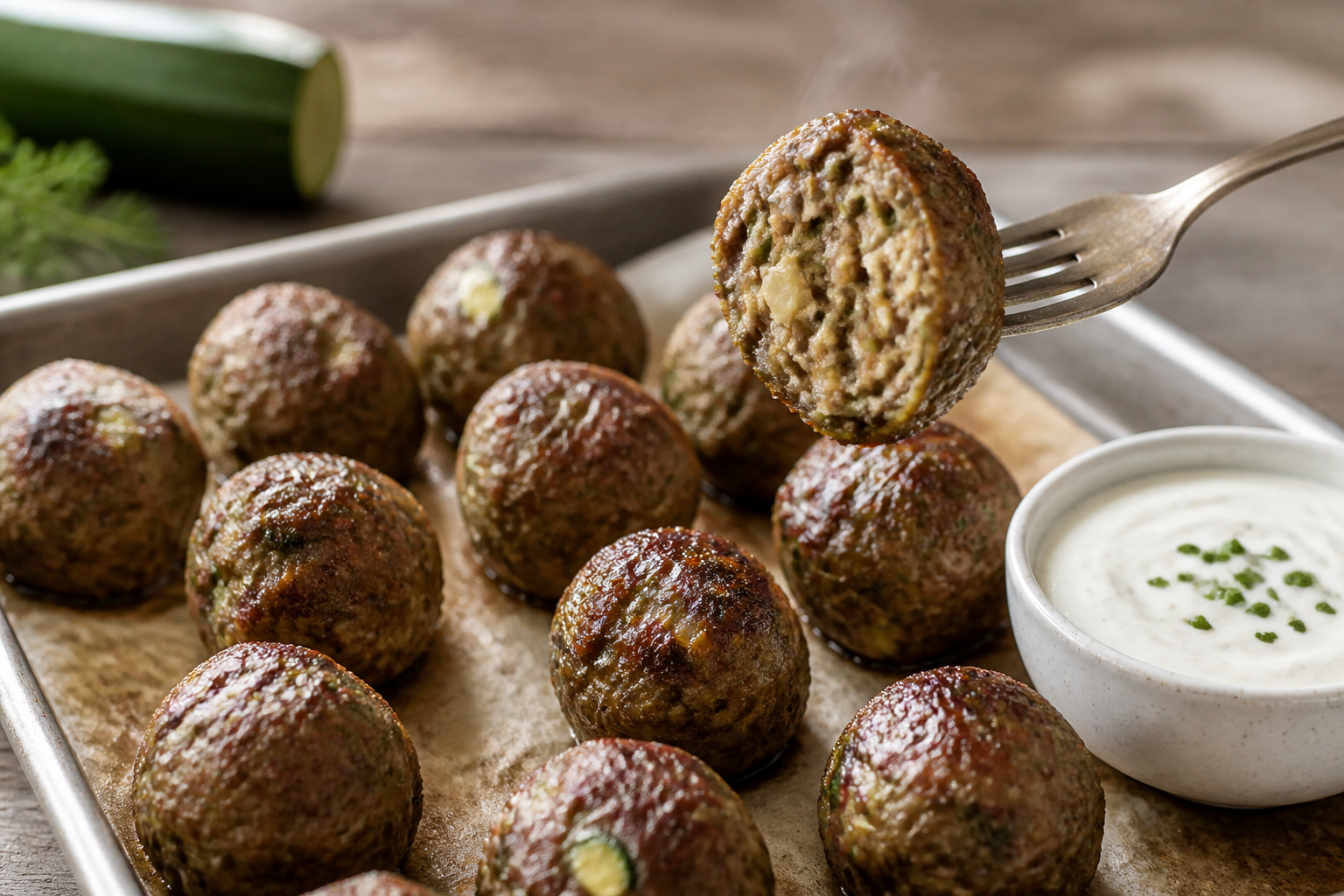 Boulettes bœuf-courgette au four : le plat complet qui régale