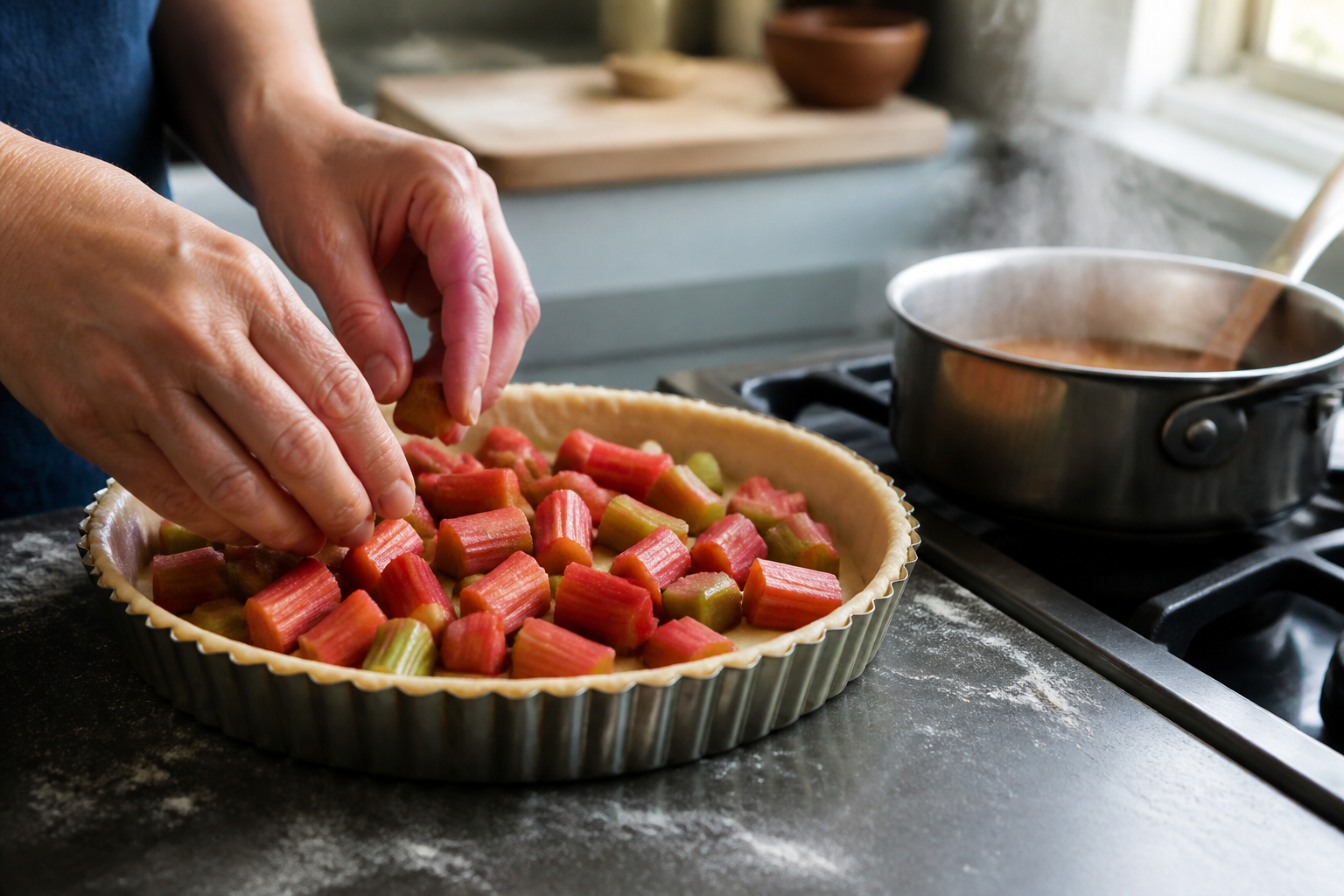 Comment éviter que la rhubarbe ne se transforme en compote dans une tarte