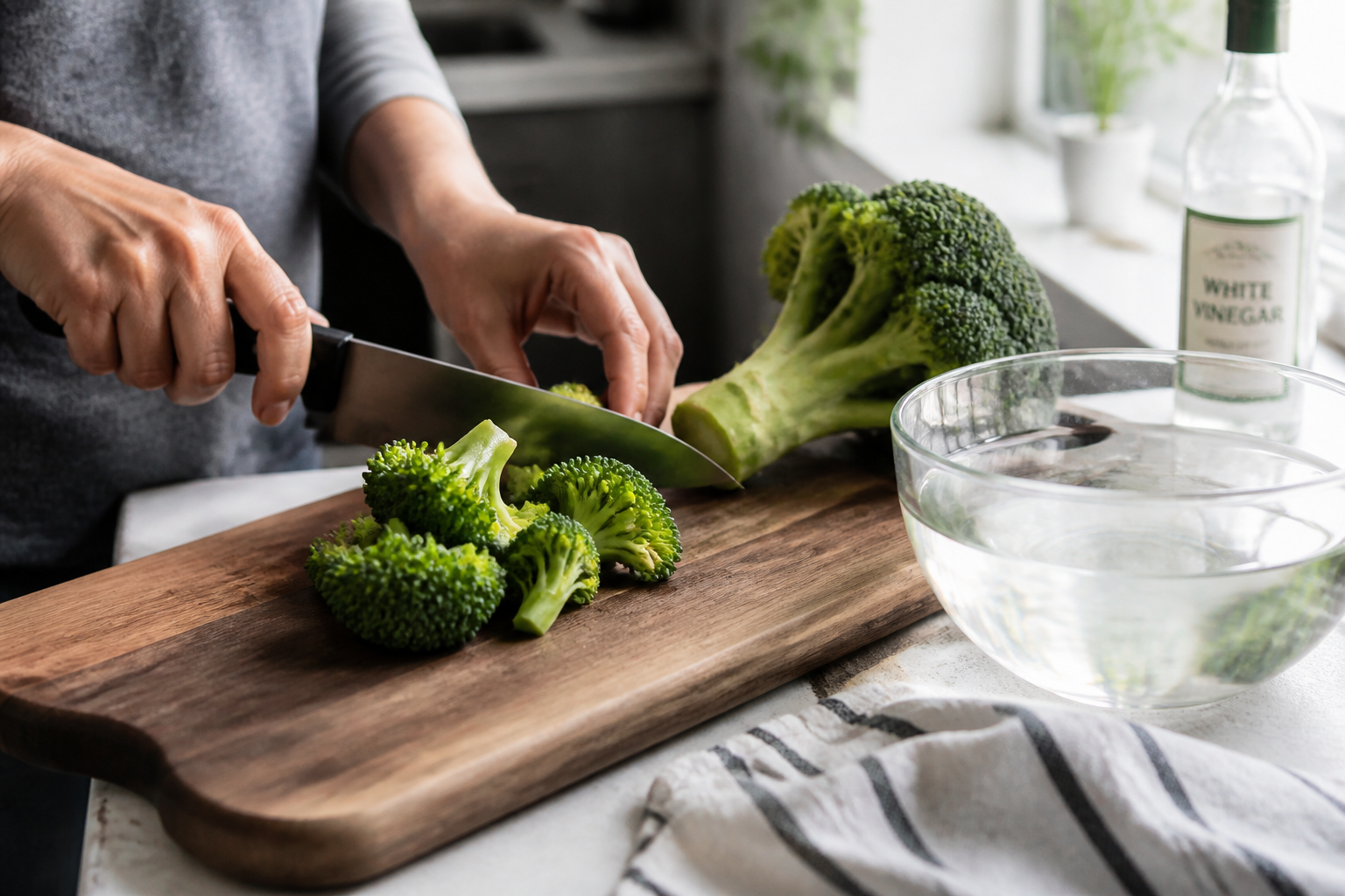 Couper un brocoli en 10 minutes : la technique des sommités