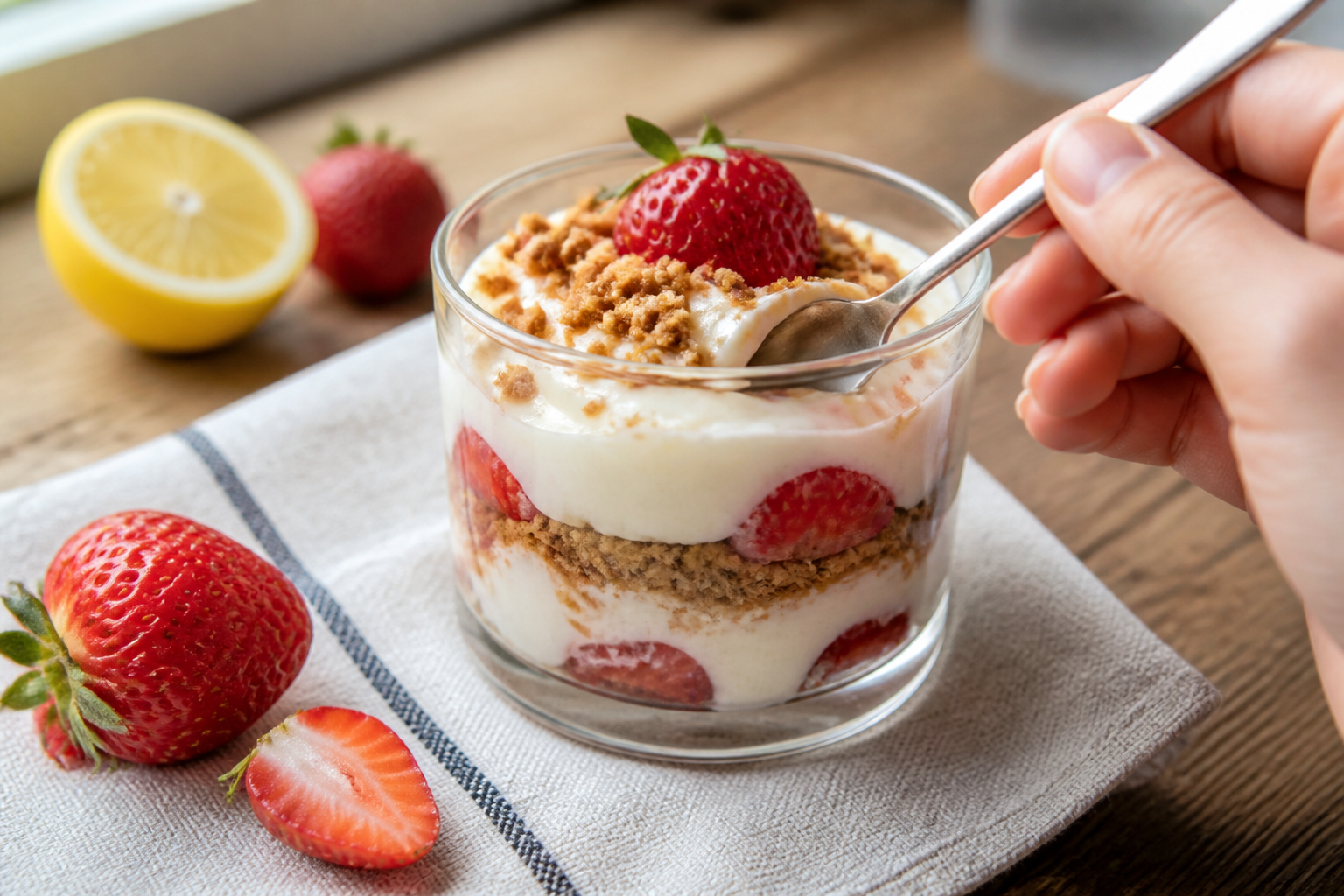 Crème mascarpone-citron aux fraises : le dessert frais qui fait l'unanimité