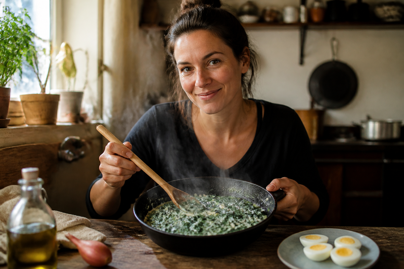 Épinards à la crème : la recette qui change des œufs durs