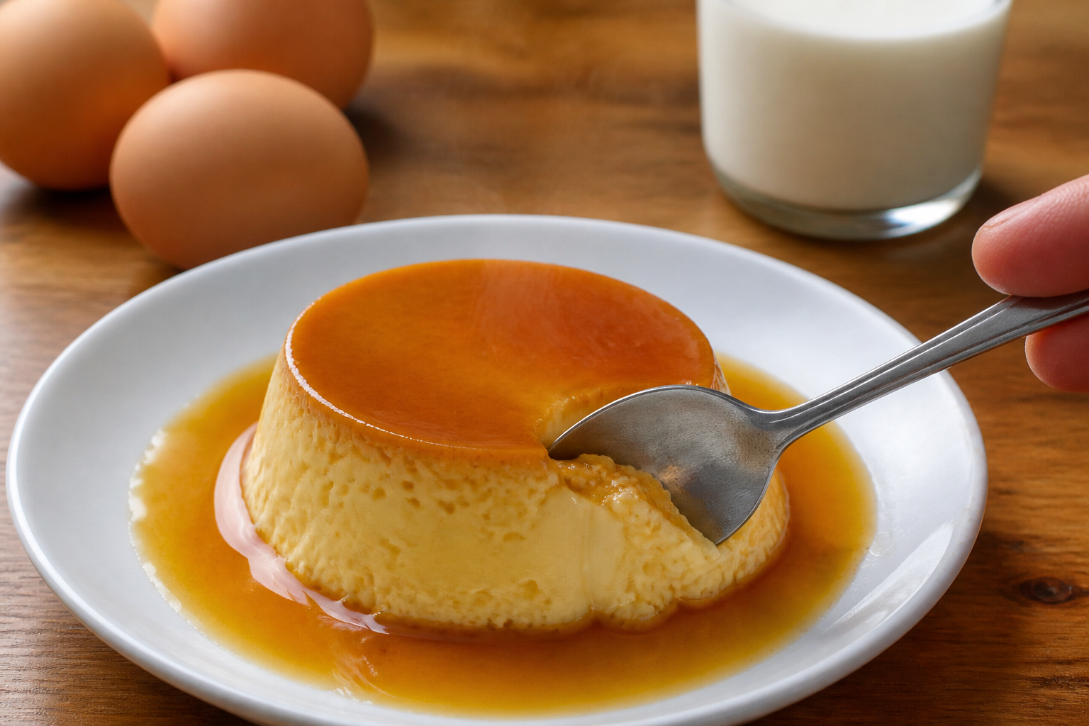 Flan aux œufs : trois ingrédients pour un dessert crémeux réussi