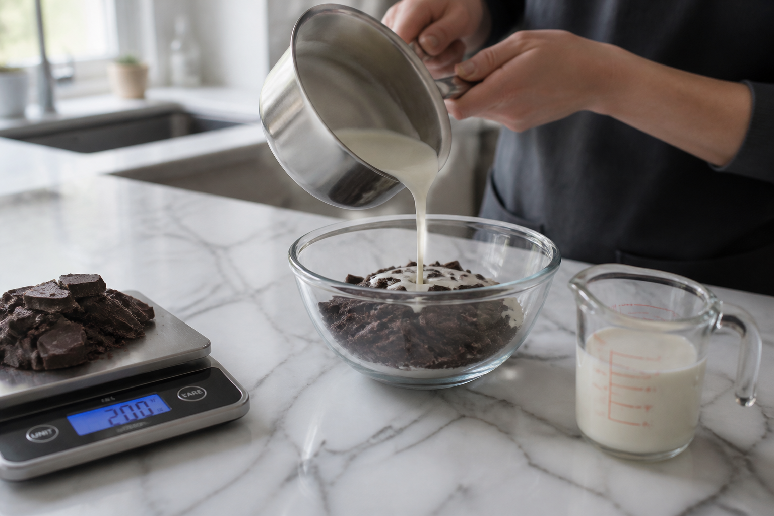 Ganache au chocolat : le vrai ratio pour réussir sans sucre ajouté