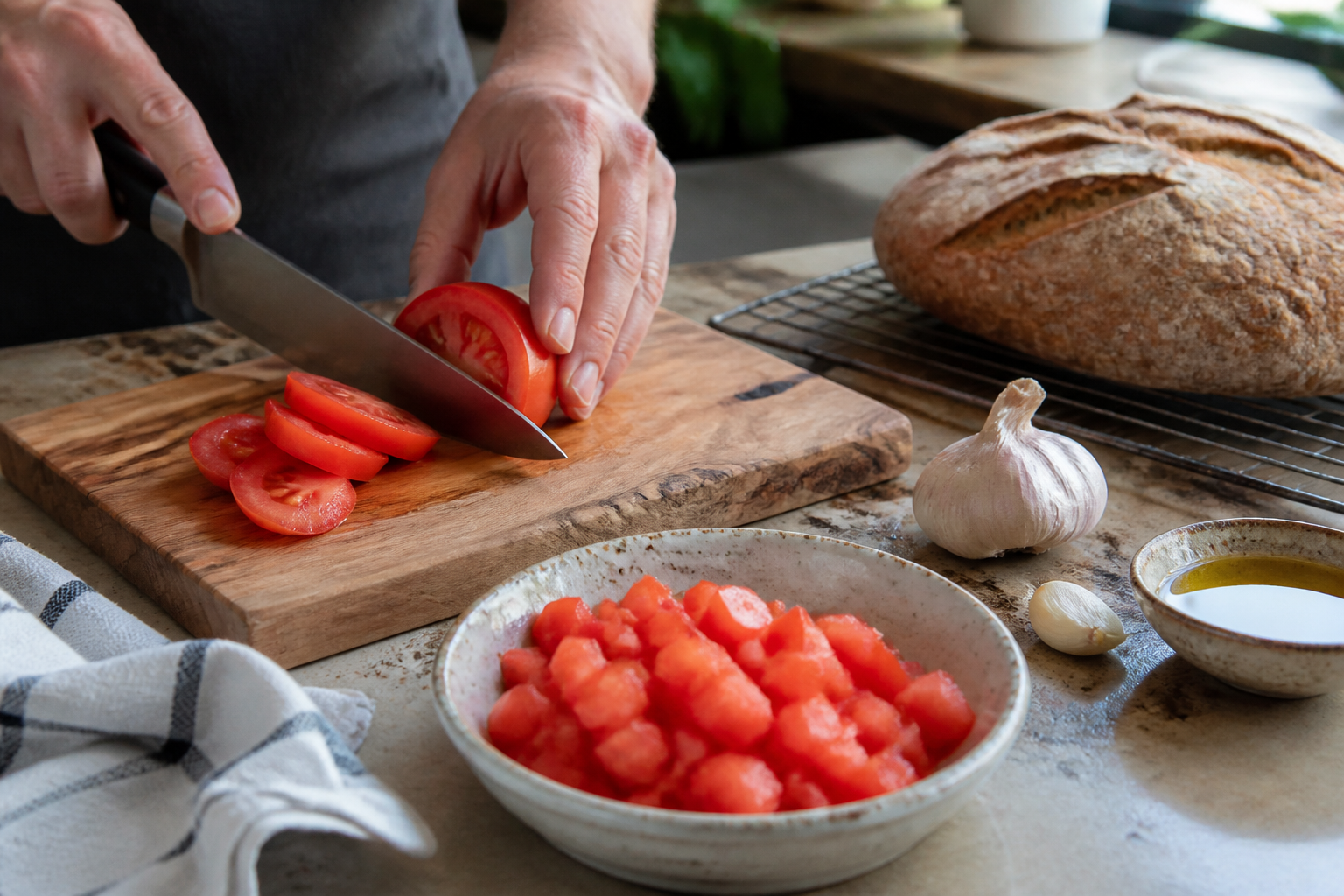 La bruschetta parfaite en 3 étapes simples