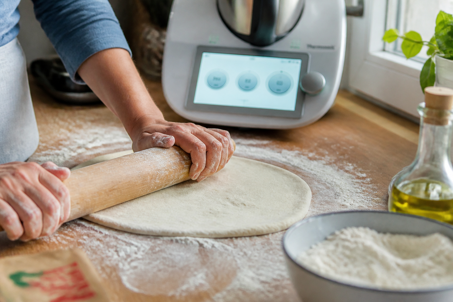 Pâte à pizza sans levure au Thermomix : la recette express
