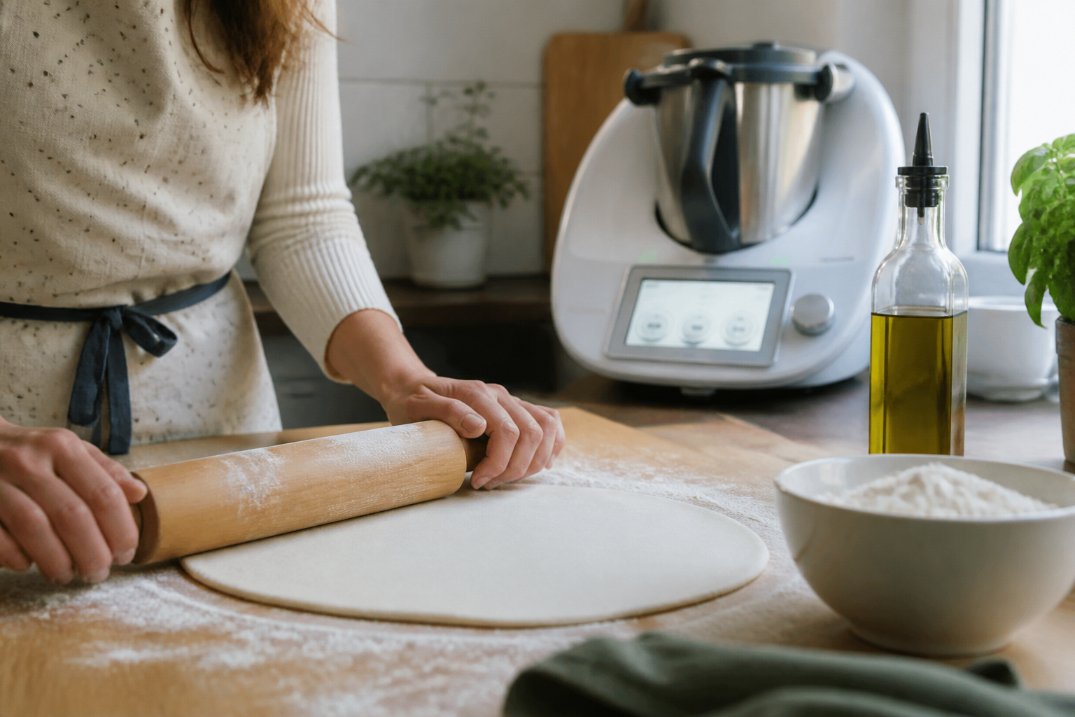 Pâte à pizza sans levure au Thermomix : la recette express