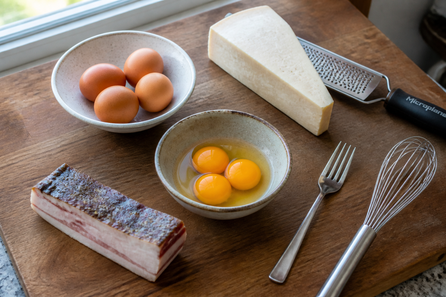 Pâtes à la carbonara : le vrai dosage des ingrédients