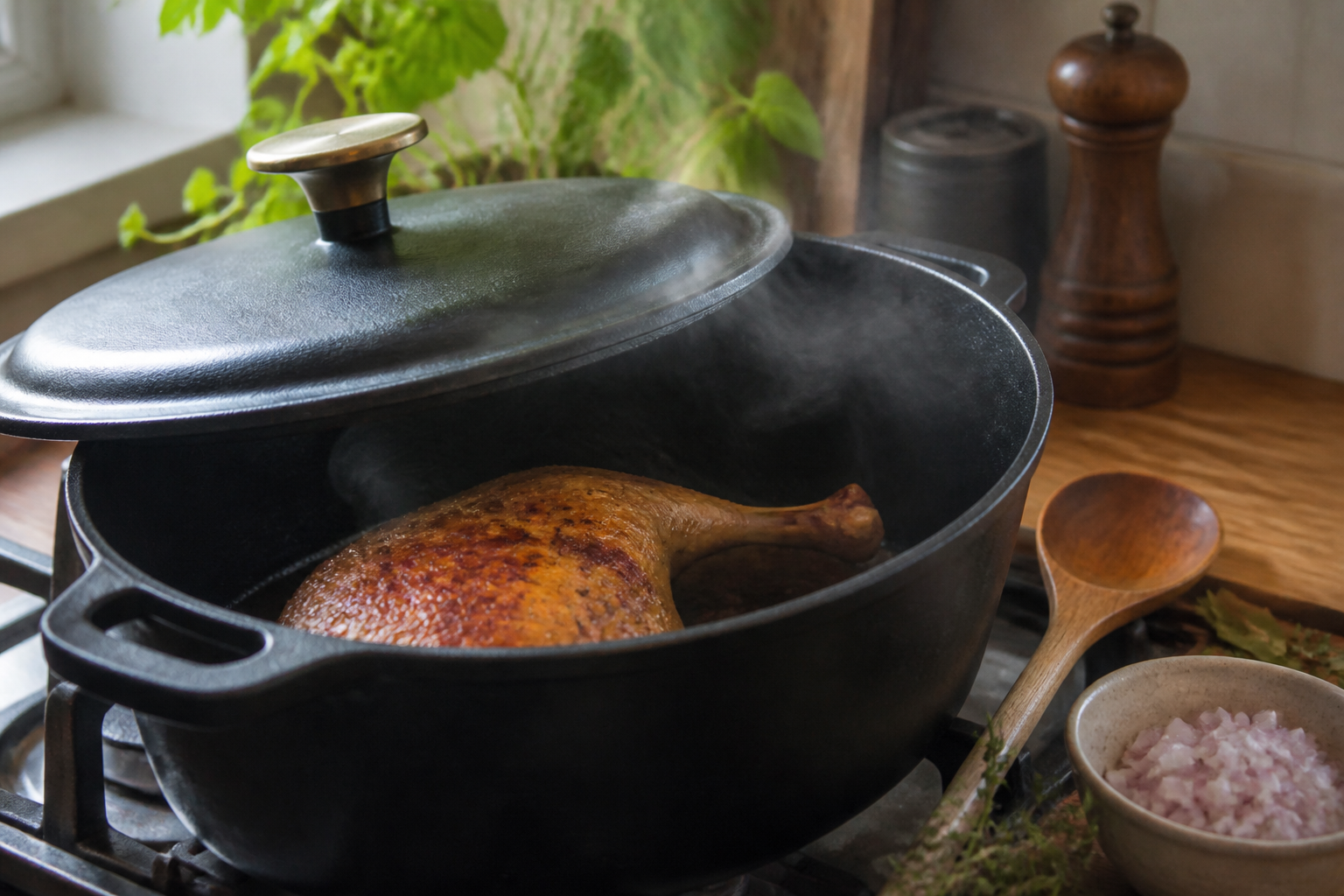 Pintade en cocotte : les erreurs à éviter pour une viande tendre
