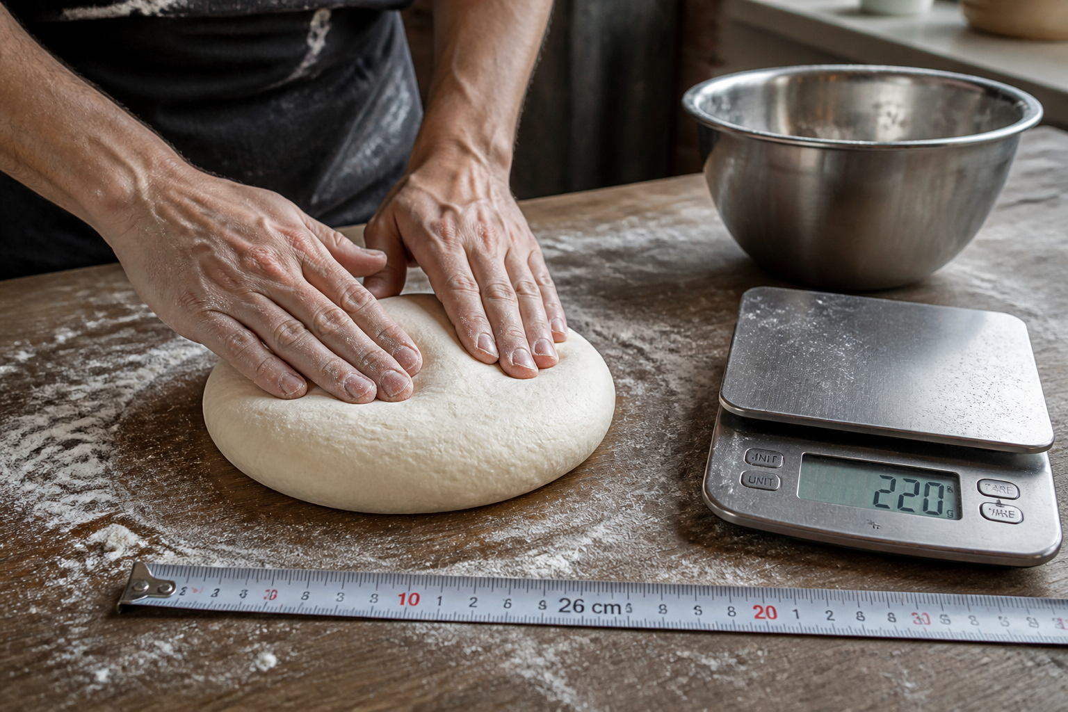 Pizza de 26 cm : le poids de pâte idéal
