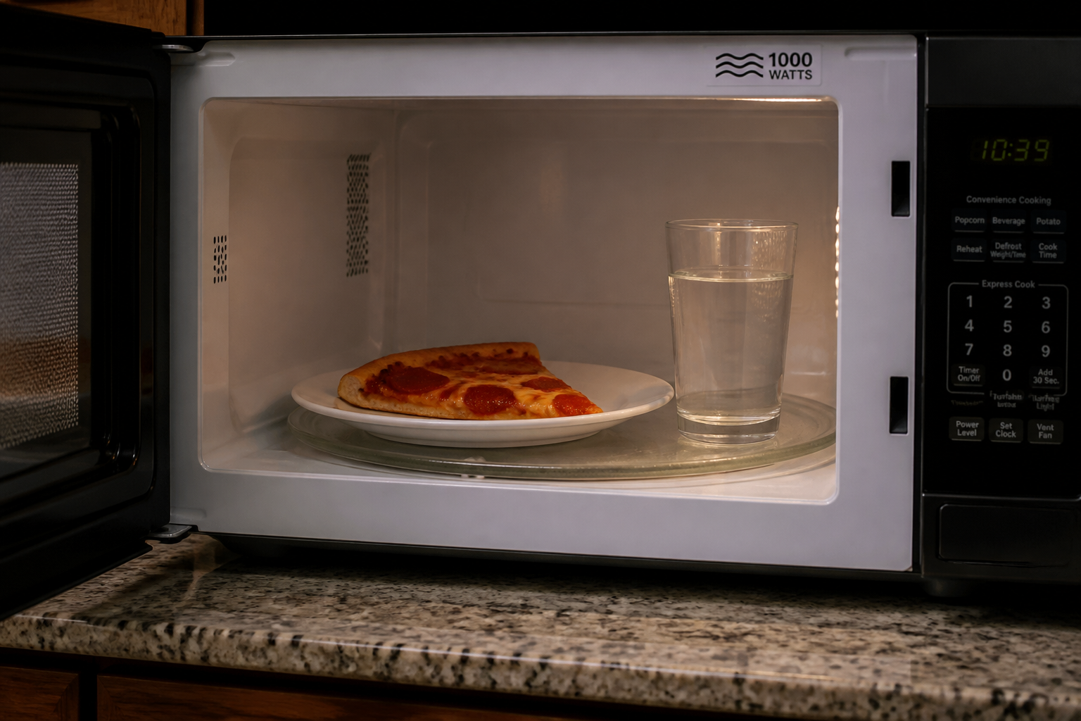 Pizza réchauffée au micro-ondes : le verre d'eau qui change tout