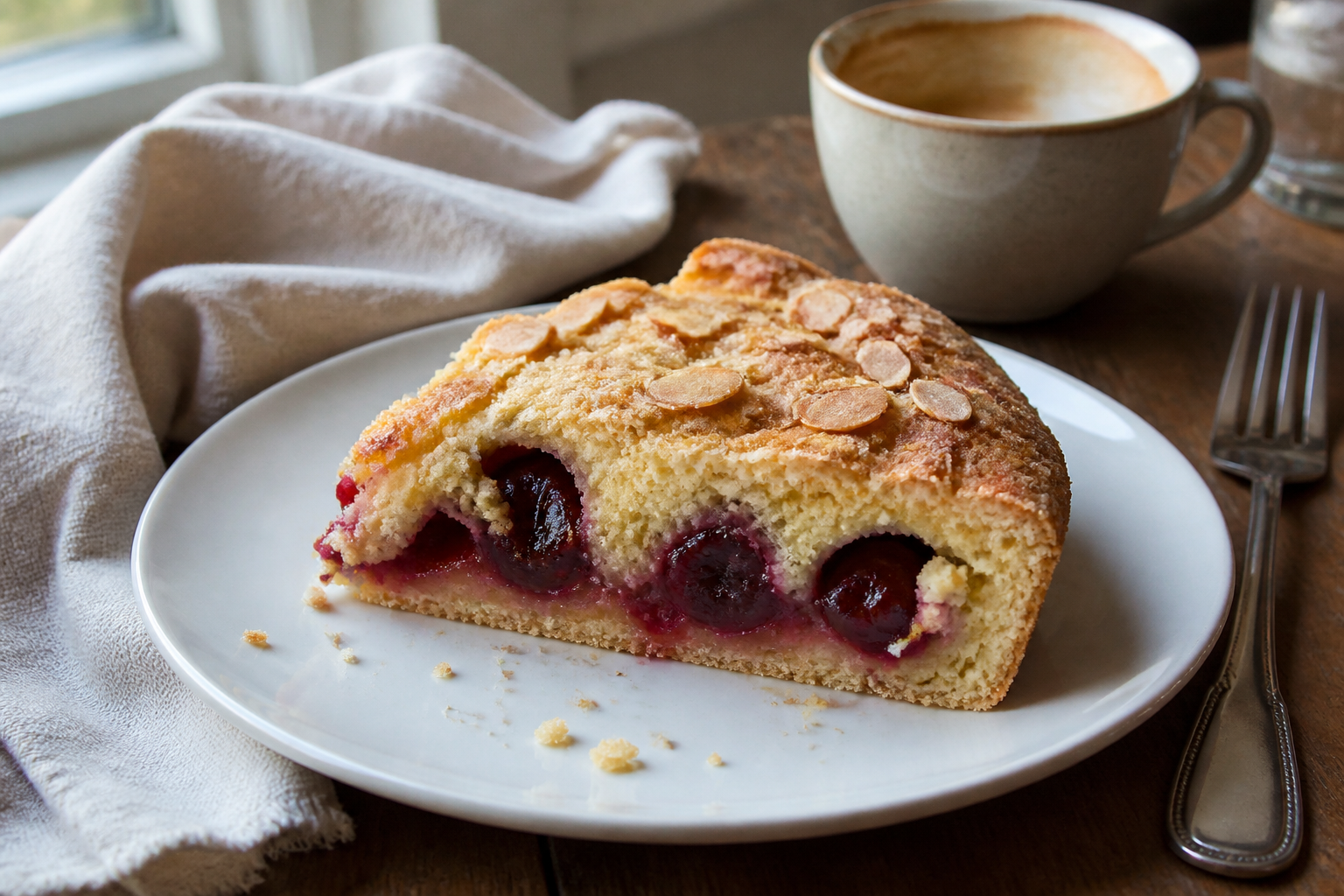Tarte aux cerises et crème d'amandes : la recette qui fait l'unanimité