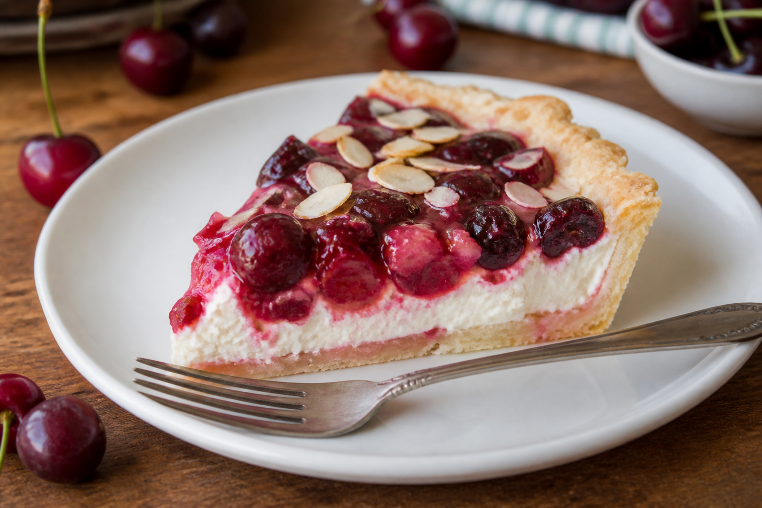 Tarte aux cerises et crème d'amandes : la recette qui fait l'unanimité