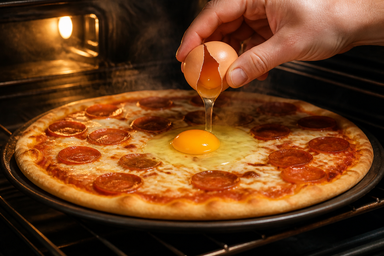 Œuf sur la pizza : à quel moment le mettre ?