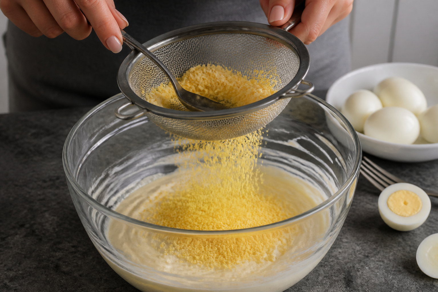 Œufs mimosa : lastuce pour une garniture onctueuse