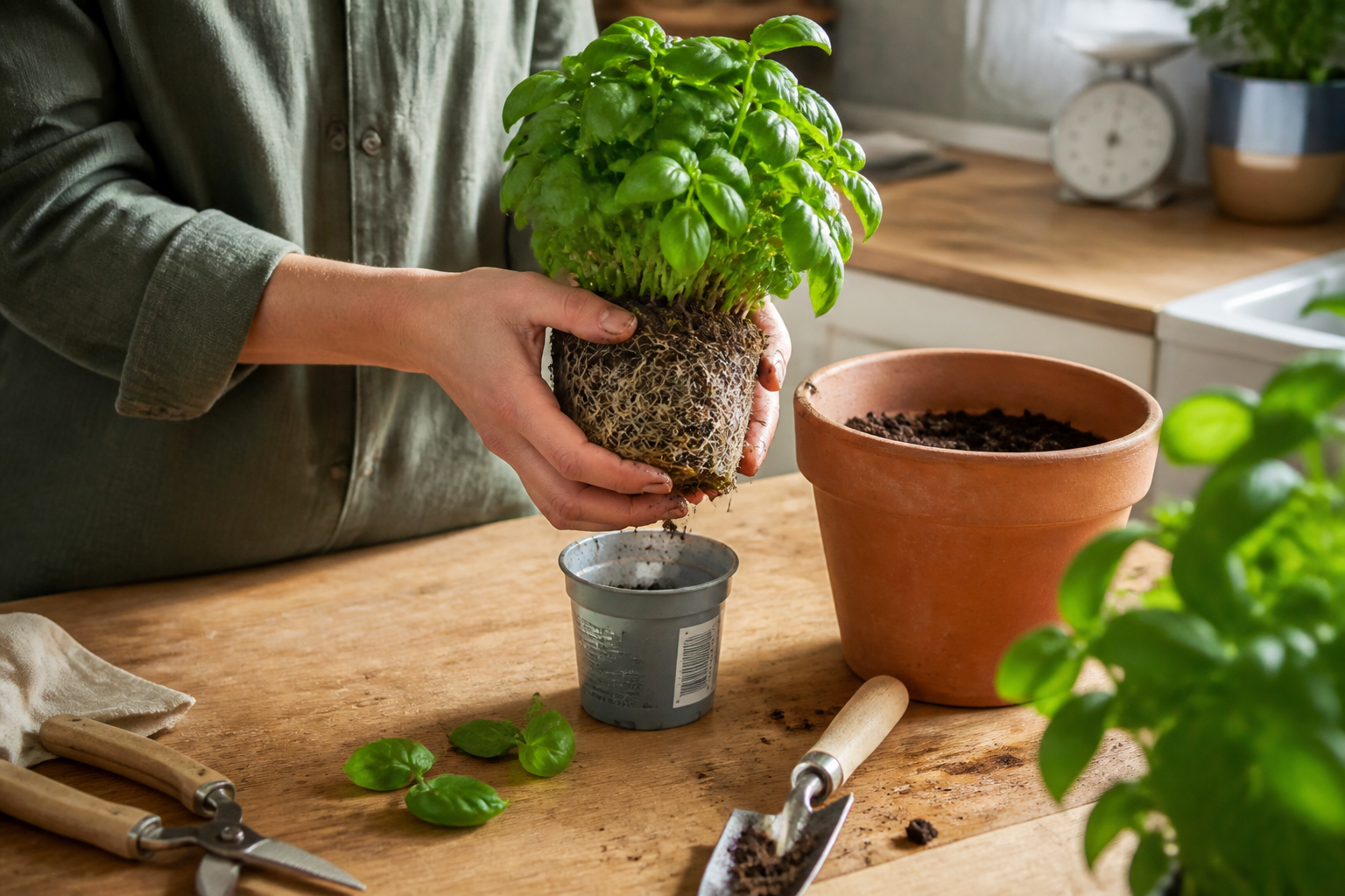 Basilic en pot : comment le garder vivant plus longtemps en cuisine