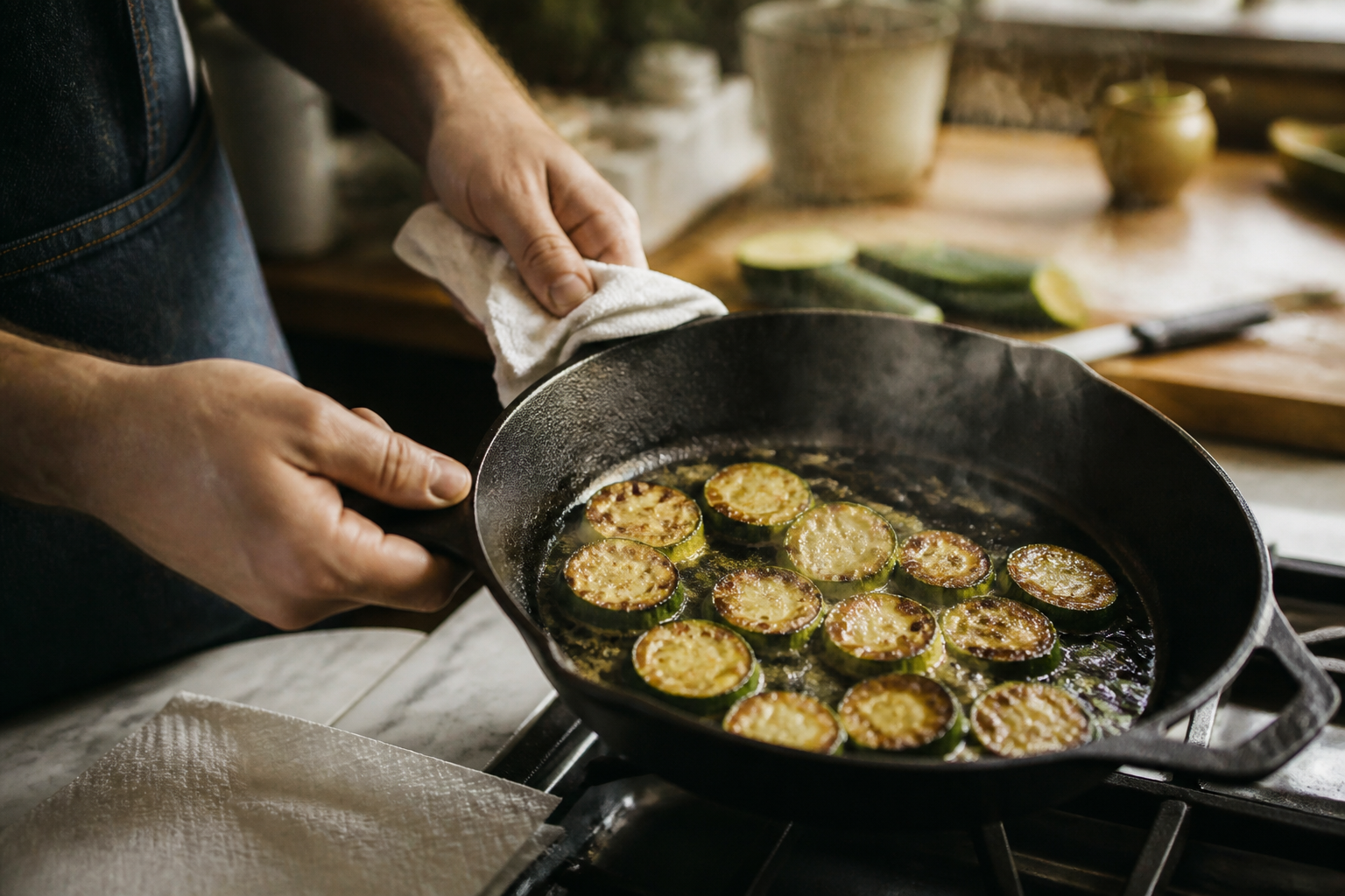 Courgette à la poêle : la méthode pour la dorer sans la détremper