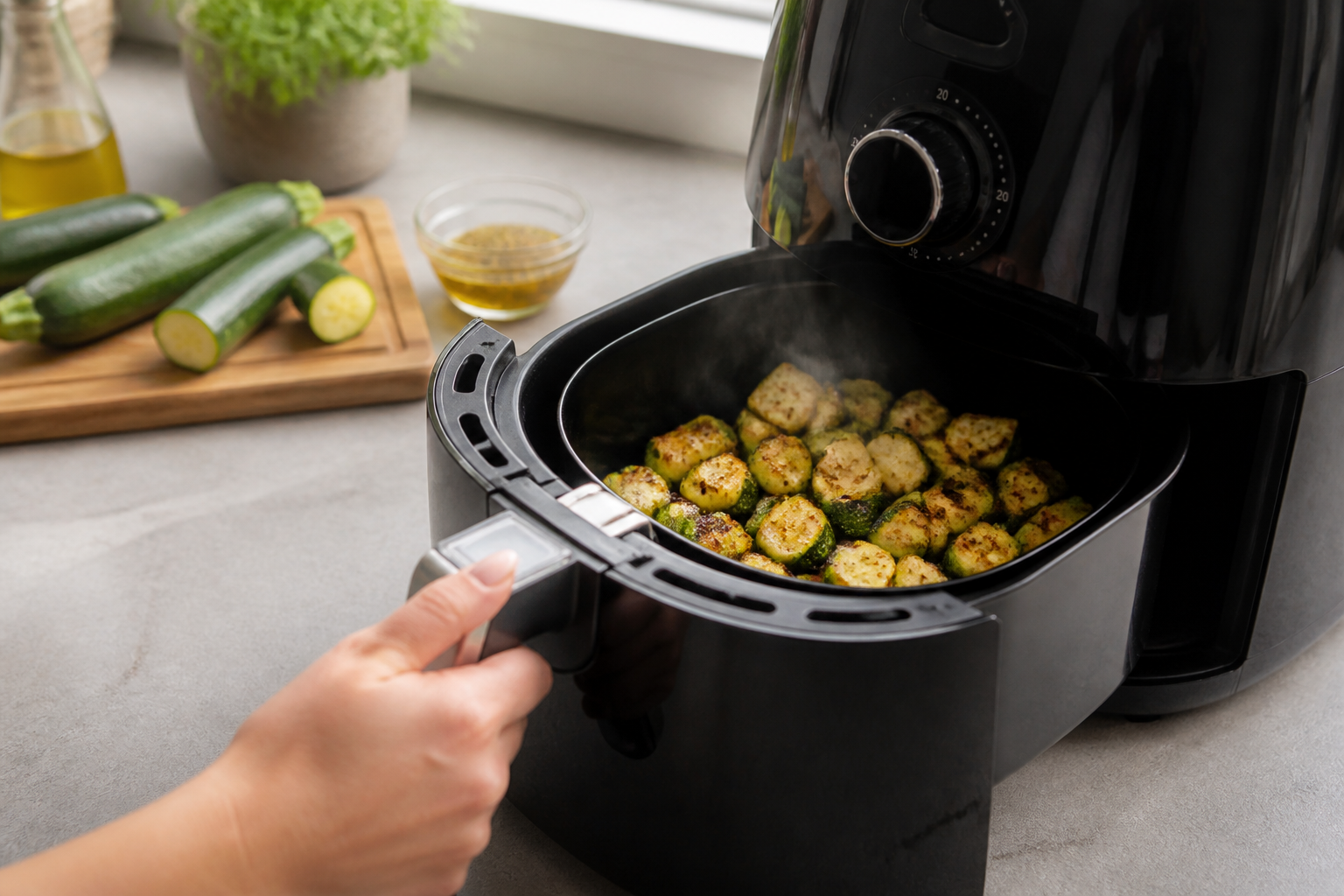 Courgette air fryer : la recette légère qui reste vraiment savoureuse