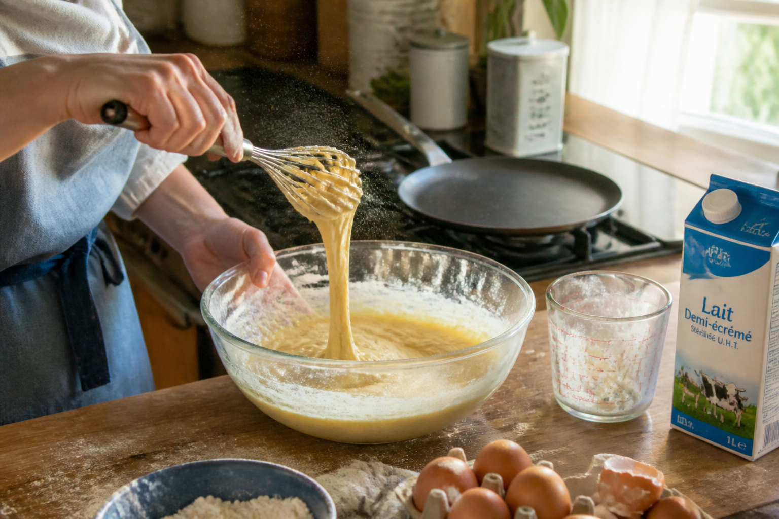 Crêpe recette facile : la pâte sans grumeaux même sans robot