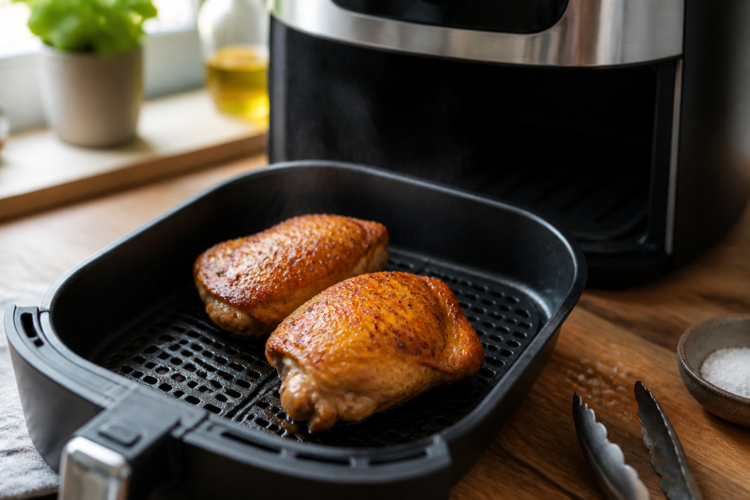 Cuisse de poulet air fryer : la cuisson simple pour une peau dorée