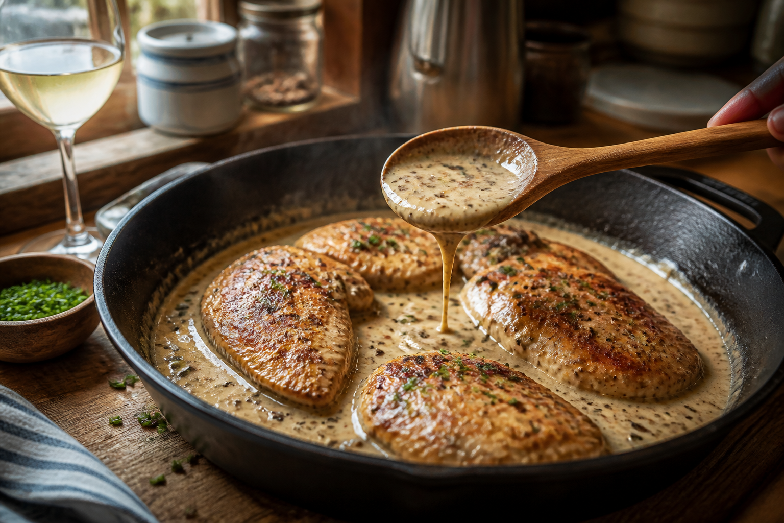 Filet de poulet : la recette rapide avec une sauce crémeuse