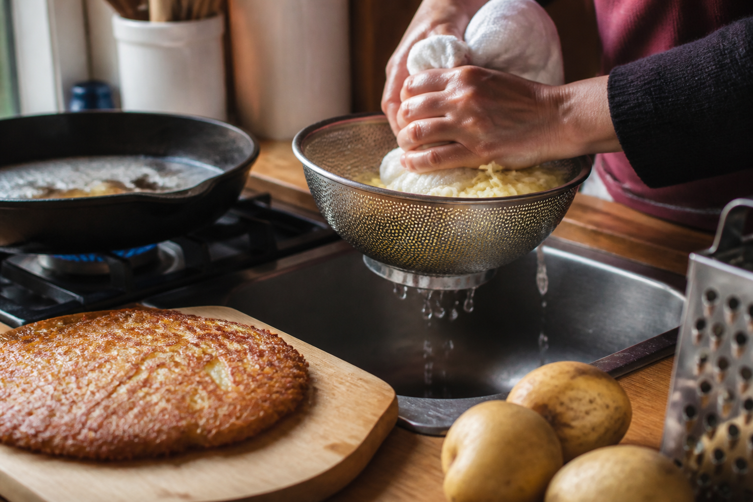 Galette de pomme de terre : comment la rendre croustillante dehors et moelleuse dedans