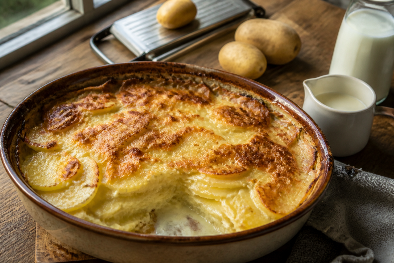 Gratin de pomme de terre : le bon équilibre entre crème, lait et fromage