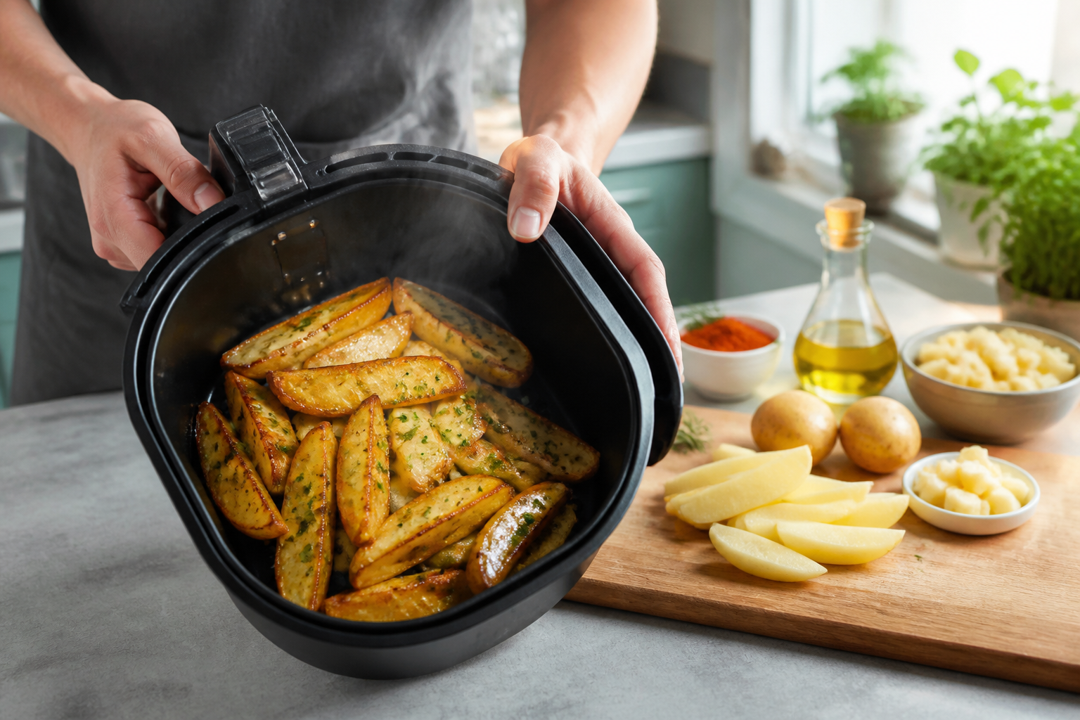 Pomme de terre airfryer : quartiers, grenailles ou cubes, quelle cuisson choisir ?
