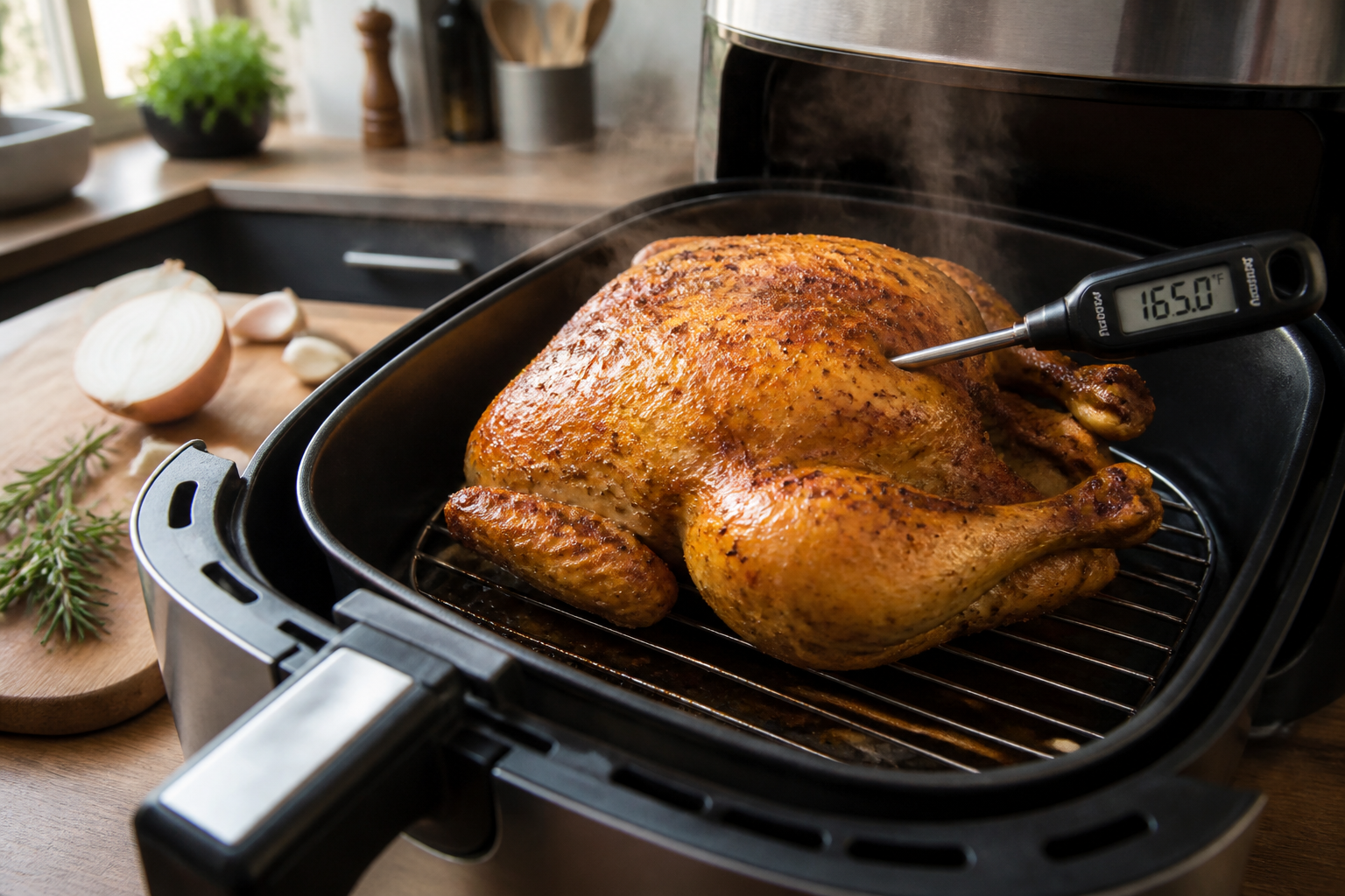 Poulet air fryer : les bons réglages pour une viande juteuse
